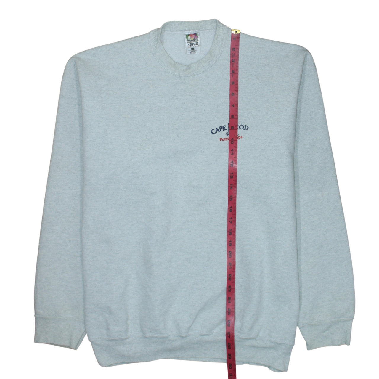 Mens UK Size 2XL Fruit of the Loom Grey Pullover Sweatshirt
