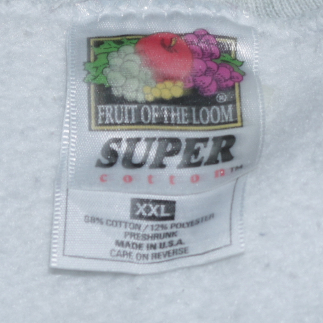 Mens UK Size 2XL Fruit of the Loom Grey Pullover Sweatshirt
