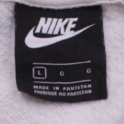 Nike Men's White Pullover Hoodie L Sports Graphic Logo
