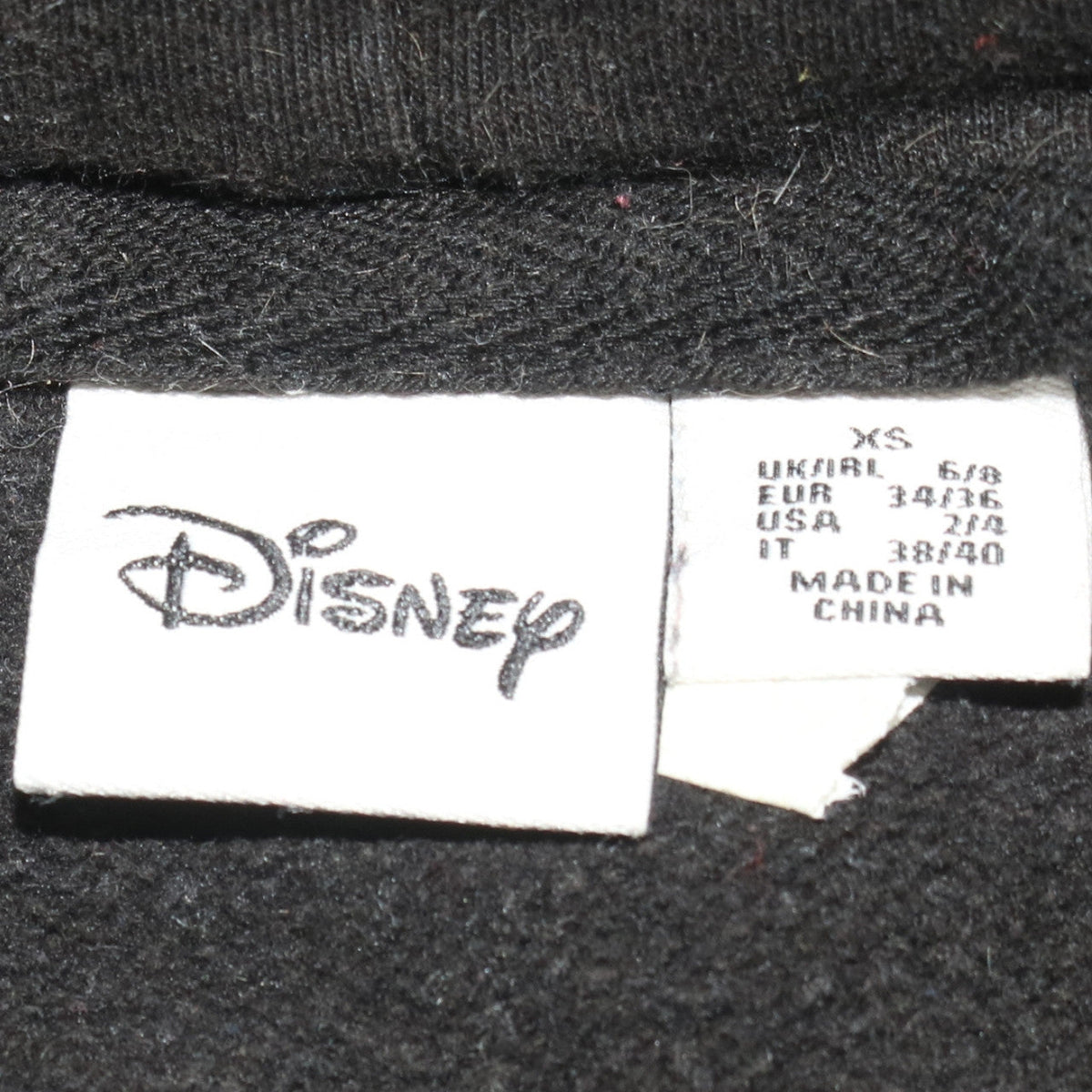 Womens UK Size XS Disney Black Pullover Hoodie