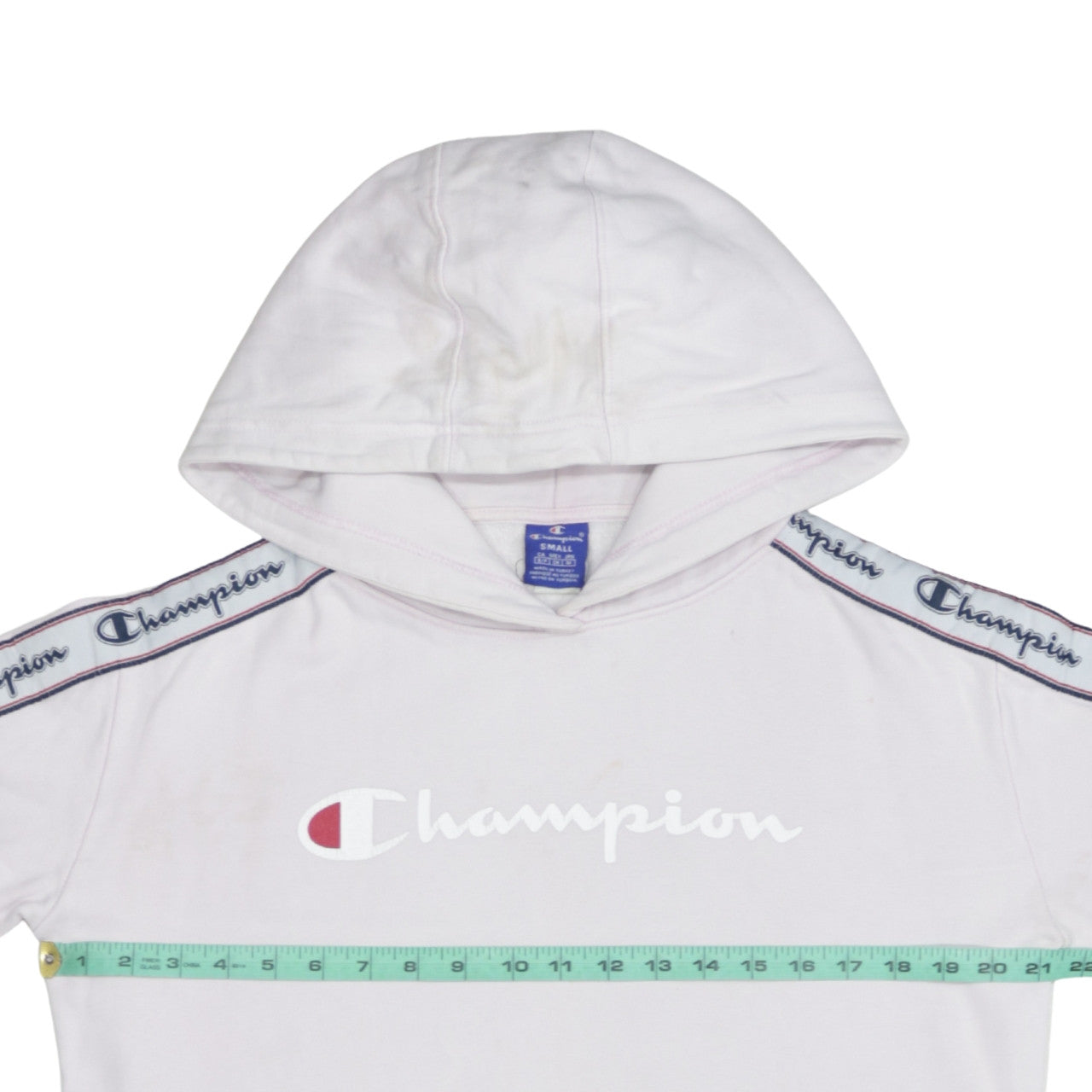 Womens UK Size S Champion White Pullover Hoodie