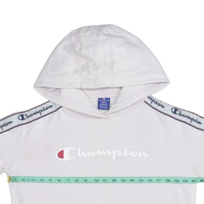 Womens UK Size S Champion White Pullover Hoodie