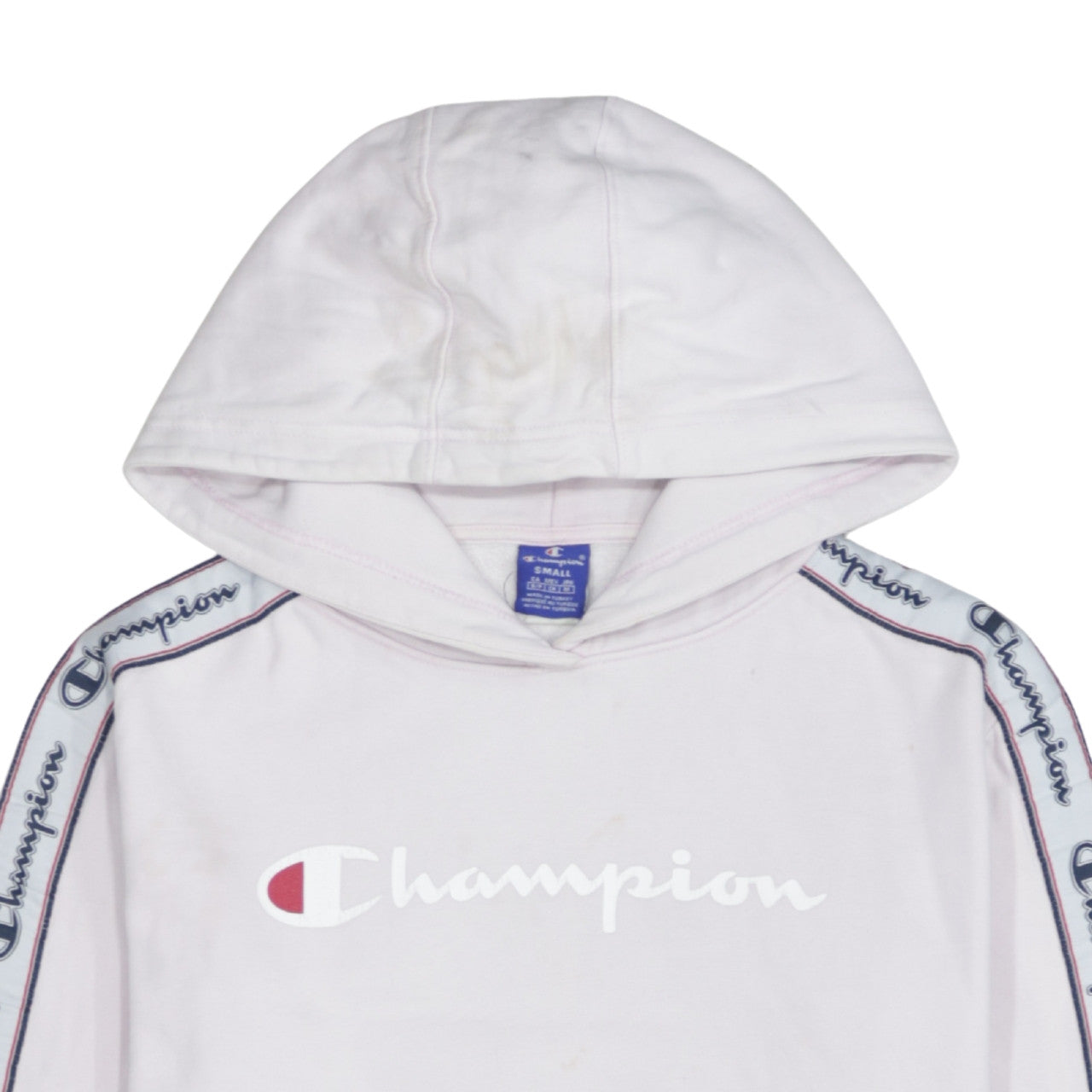 Womens UK Size S Champion White Pullover Hoodie