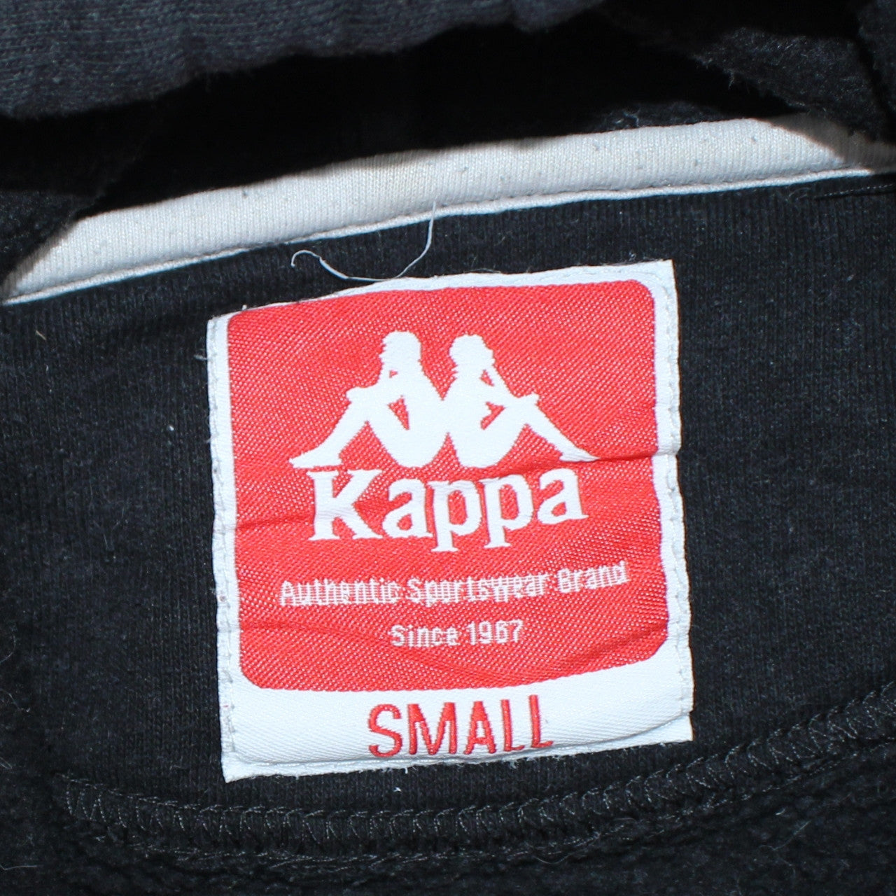 Mens UK Size S Kappa Black Pullover Hoodie