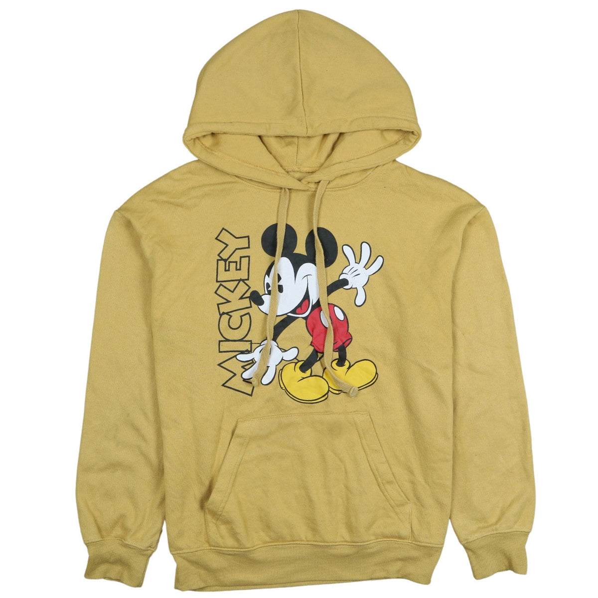 Womens UK Size S Disney Yellow Pullover Hoodie