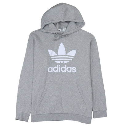 Adidas Women’s Grey Pullover Hoodie XL Logo Hooded Sweatshirt