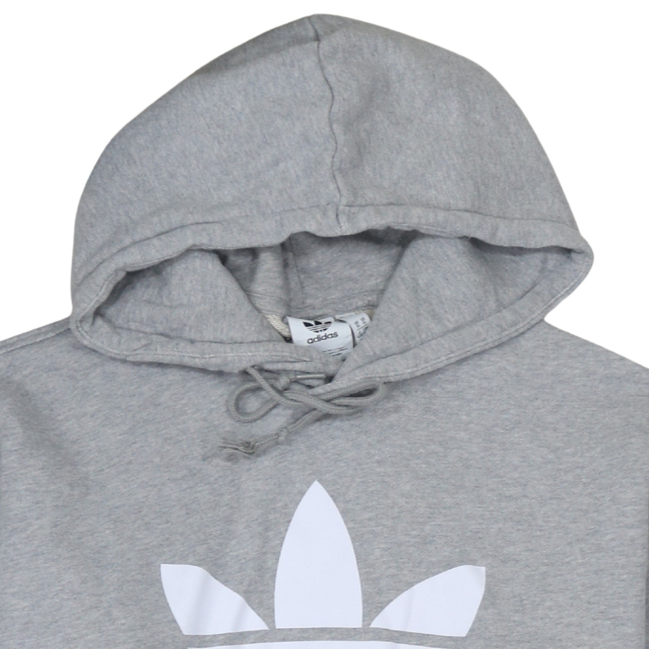 Adidas Women’s Grey Pullover Hoodie XL Logo Hooded Sweatshirt