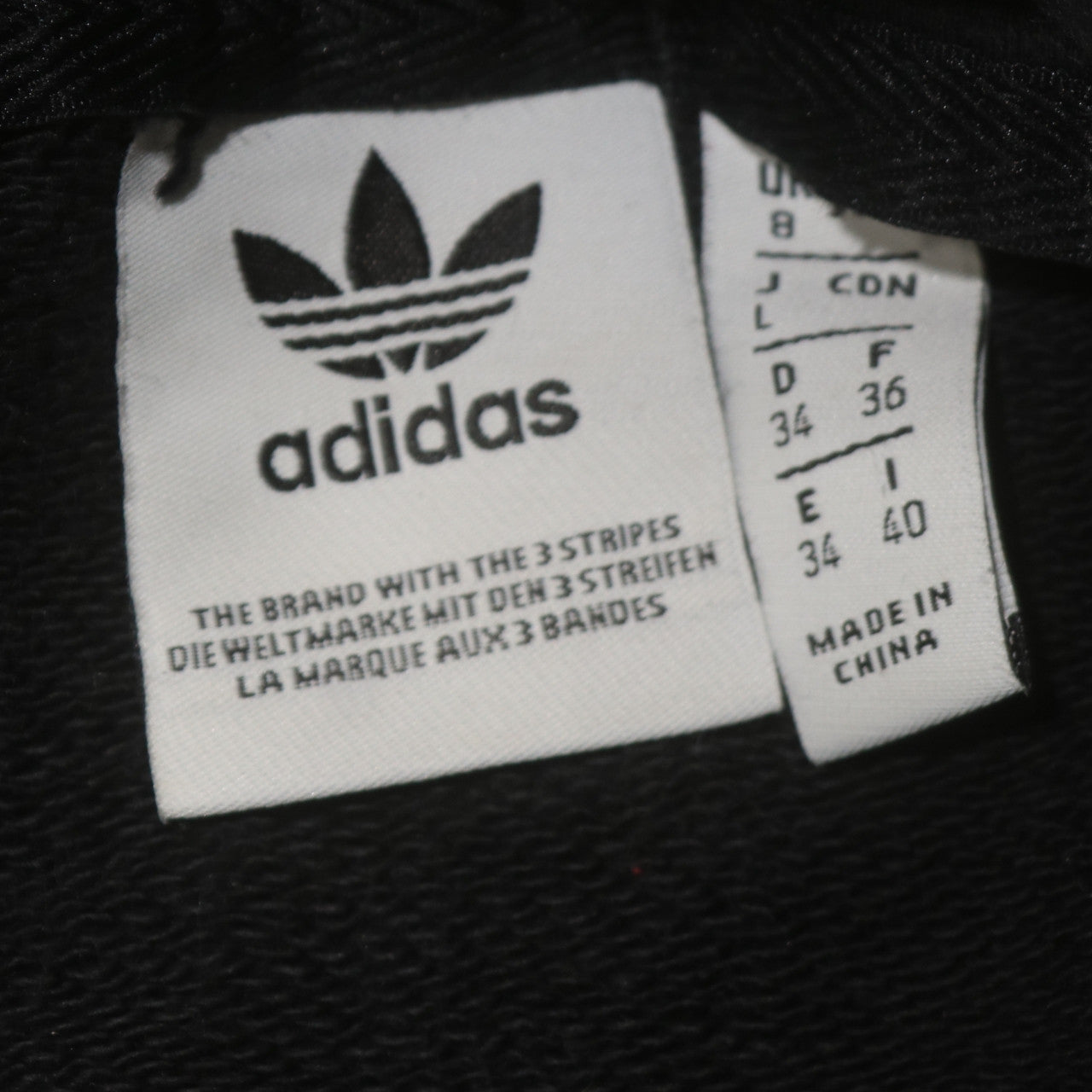 Womens UK Size 8 adidas Black Pullover Hoodie