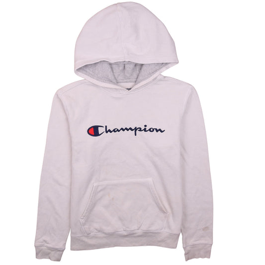 Womens UK Size XL Champion White Pullover Hoodie