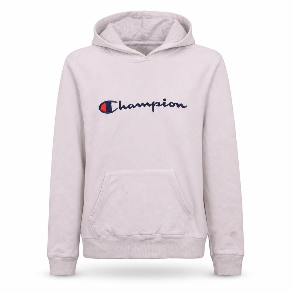 Womens UK Size XL Champion White Pullover Hoodie
