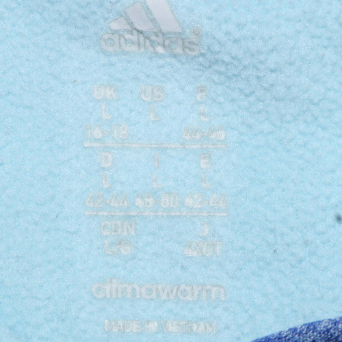 Womens UK Size 16-18 adidas Blue Pullover Hoodie