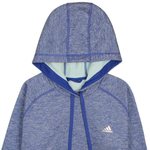 Womens UK Size 16-18 adidas Blue Pullover Hoodie