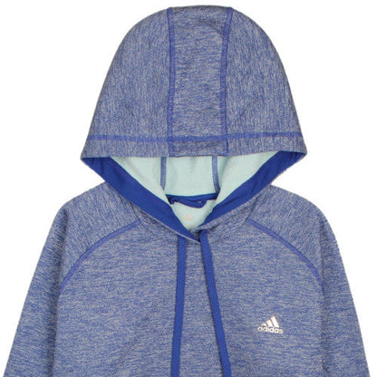 Womens UK Size 16-18 adidas Blue Pullover Hoodie