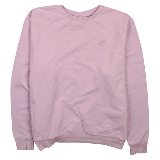 Womens UK Size M FILA Pink Pullover Sweatshirt