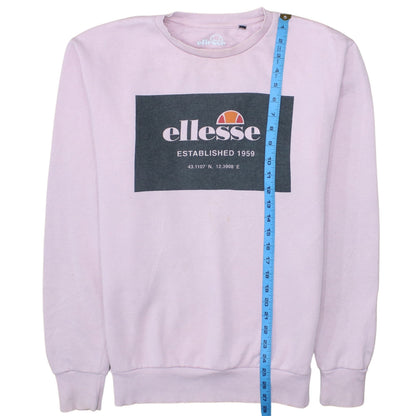 Ellesse Womens Pink Crew Neck Logo Sweatshirt Size M