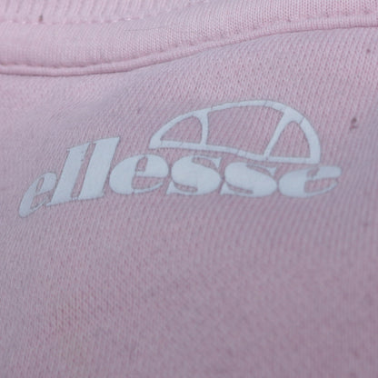 Ellesse Womens Pink Crew Neck Logo Sweatshirt Size M
