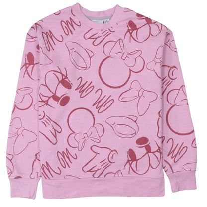 Disney Primark Women Pink Minnie Mouse Pullover Sweatshirt 2XS