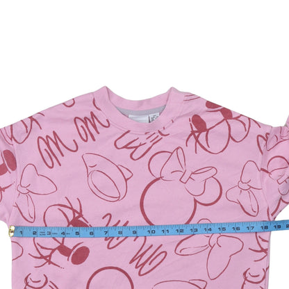 Disney Primark Women Pink Minnie Mouse Pullover Sweatshirt 2XS
