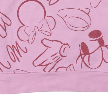 Disney Primark Women Pink Minnie Mouse Pullover Sweatshirt 2XS