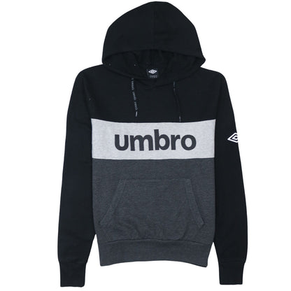 Umbro Men's Black Grey XL Pullover Hoodie Fleece Sportswear