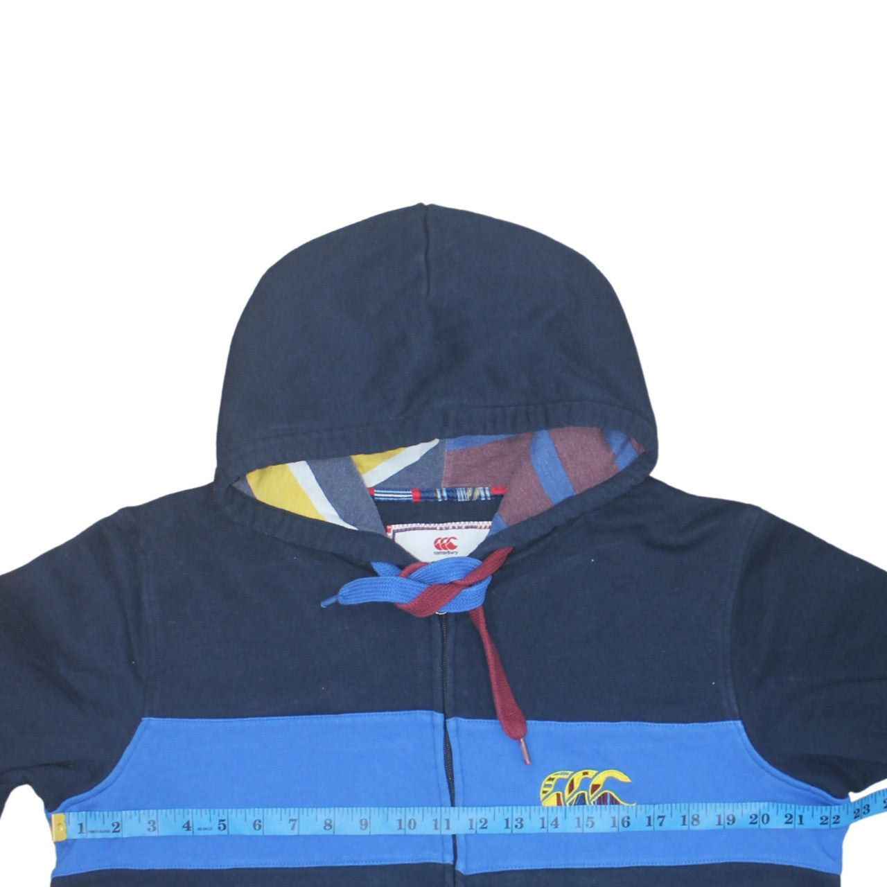 Mens UK Size L Canterbury Blue Full Zip Hoodie
