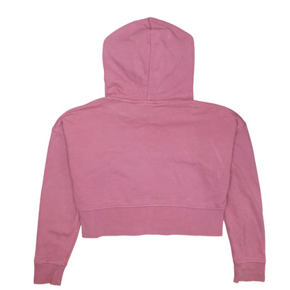 Adidas Womens Pink Hooded Cropped Pullover Sweatshirt Size 6
