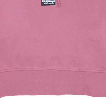 Adidas Womens Pink Hooded Cropped Pullover Sweatshirt Size 6