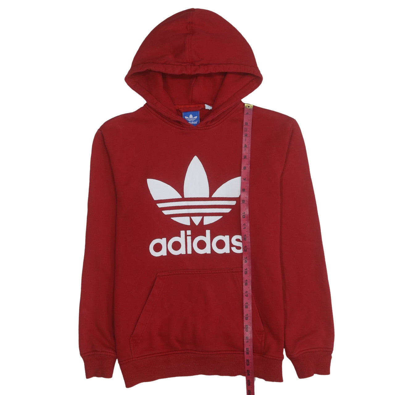 Mens UK Size S adidas Red Pullover Hoodie
