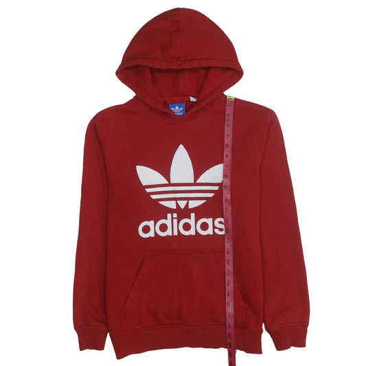 Mens UK Size S adidas Red Pullover Hoodie