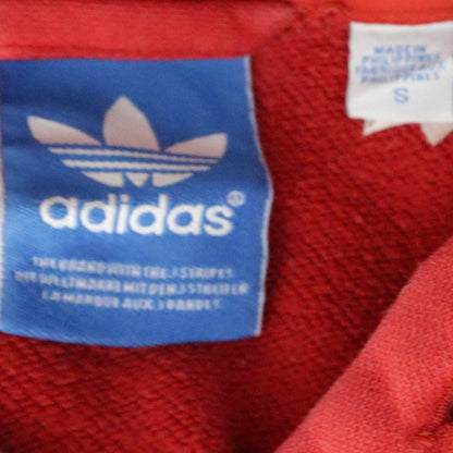 Mens UK Size S adidas Red Pullover Hoodie