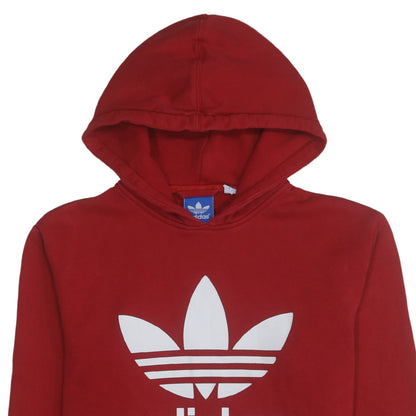 Mens UK Size S adidas Red Pullover Hoodie