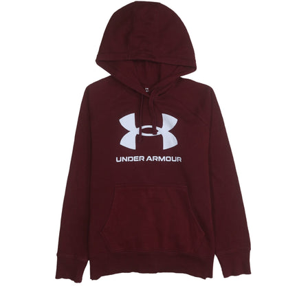 Mens UK Size S Under armour Red Pullover Hoodie