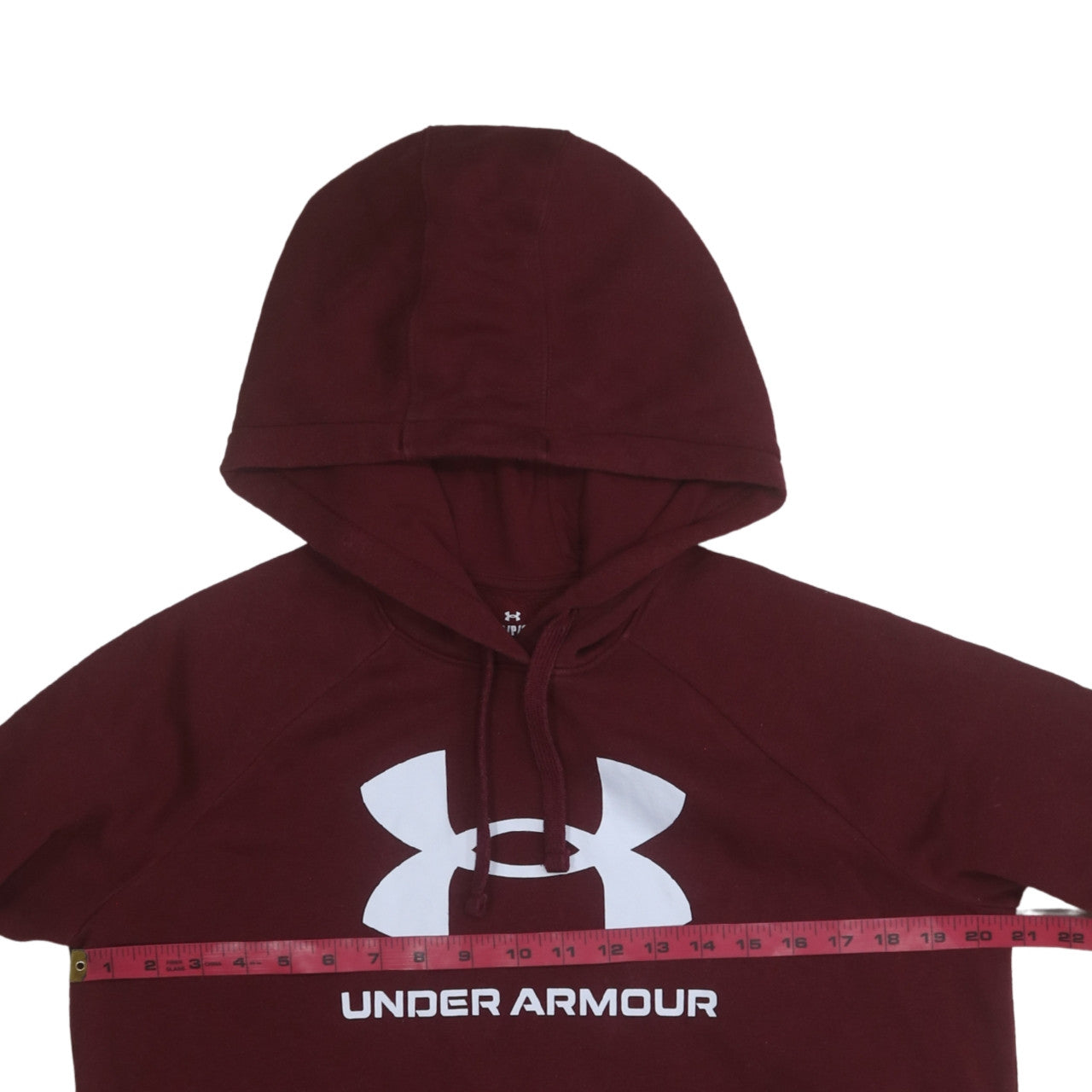 Mens UK Size S Under armour Red Pullover Hoodie