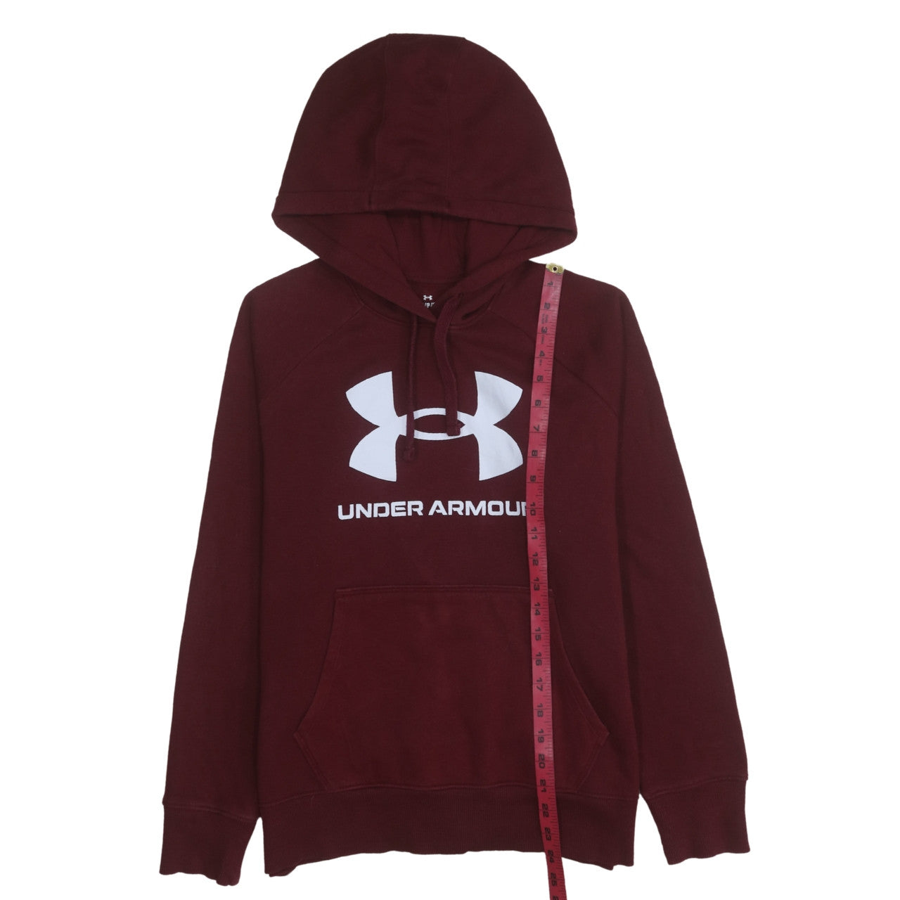 Mens UK Size S Under armour Red Pullover Hoodie