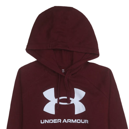 Mens UK Size S Under armour Red Pullover Hoodie