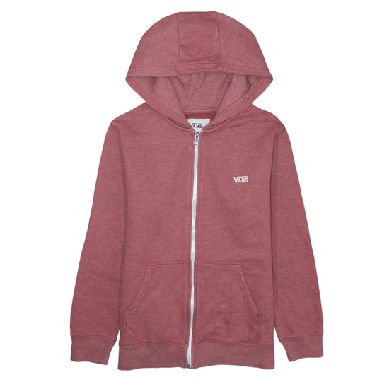 Boys UK Size M VANS Red Full Zip Hoodie