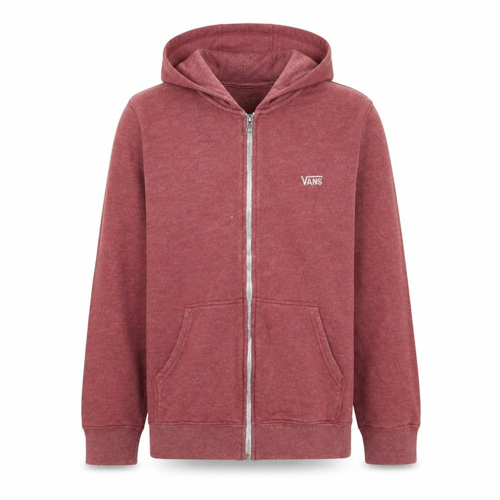 Boys UK Size M VANS Red Full Zip Hoodie