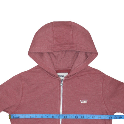 Boys UK Size M VANS Red Full Zip Hoodie