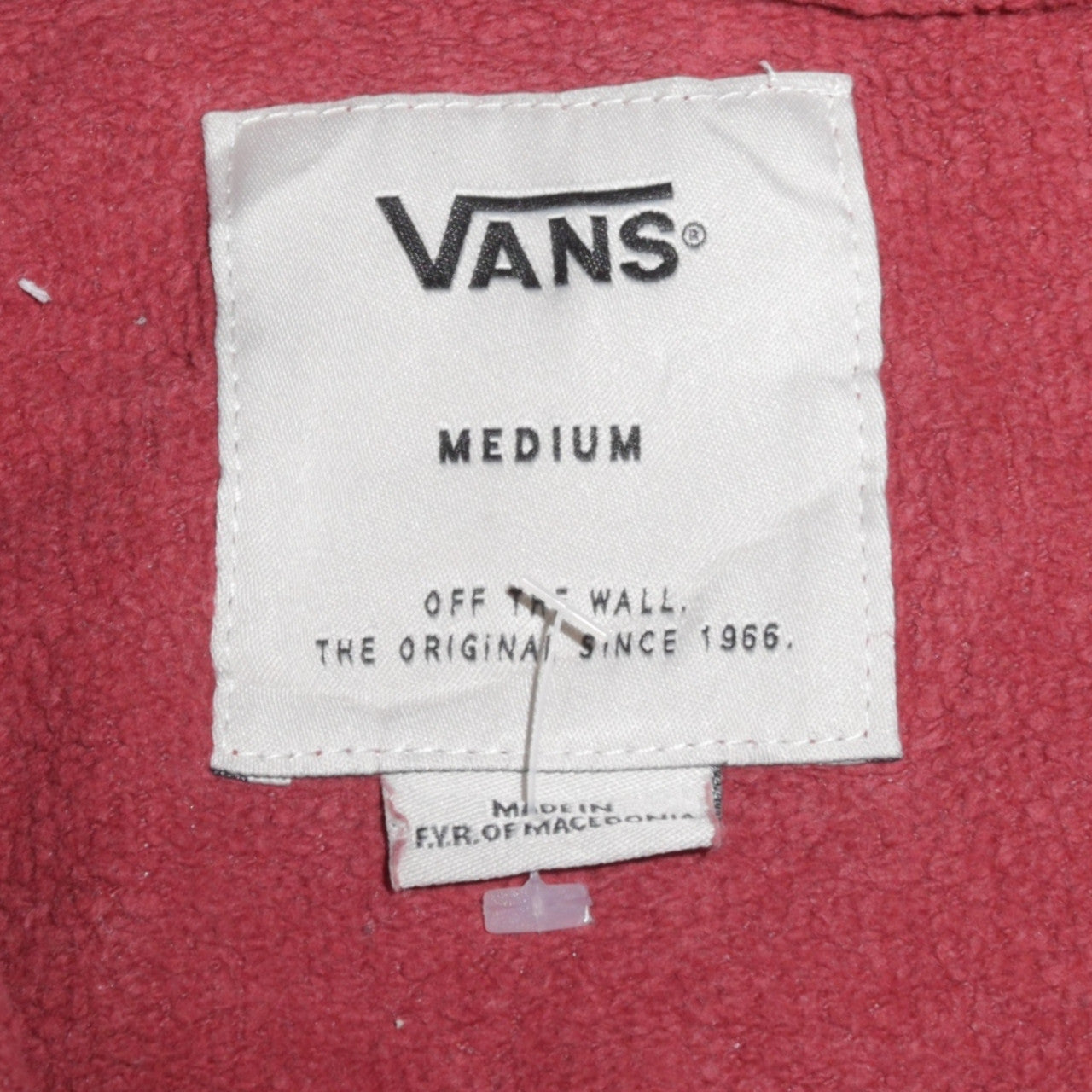 Boys UK Size M VANS Red Full Zip Hoodie