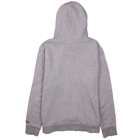 Puma Women Grey Hooded Pullover Sweatshirt UK 16 Embroidered Logo
