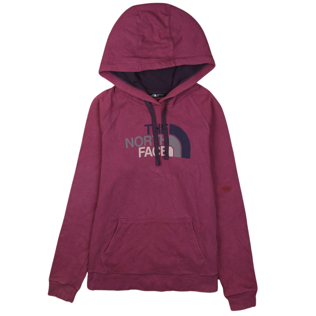 Womens UK Size M The North Face Purple Pullover Hoodie