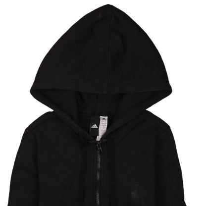 Adidas Womens Black Full Zip Hoodie Size S Hooded Sweatshirt