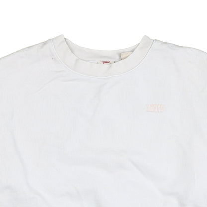 Levi's Womens White Crew Neck Pullover Sweatshirt Size M