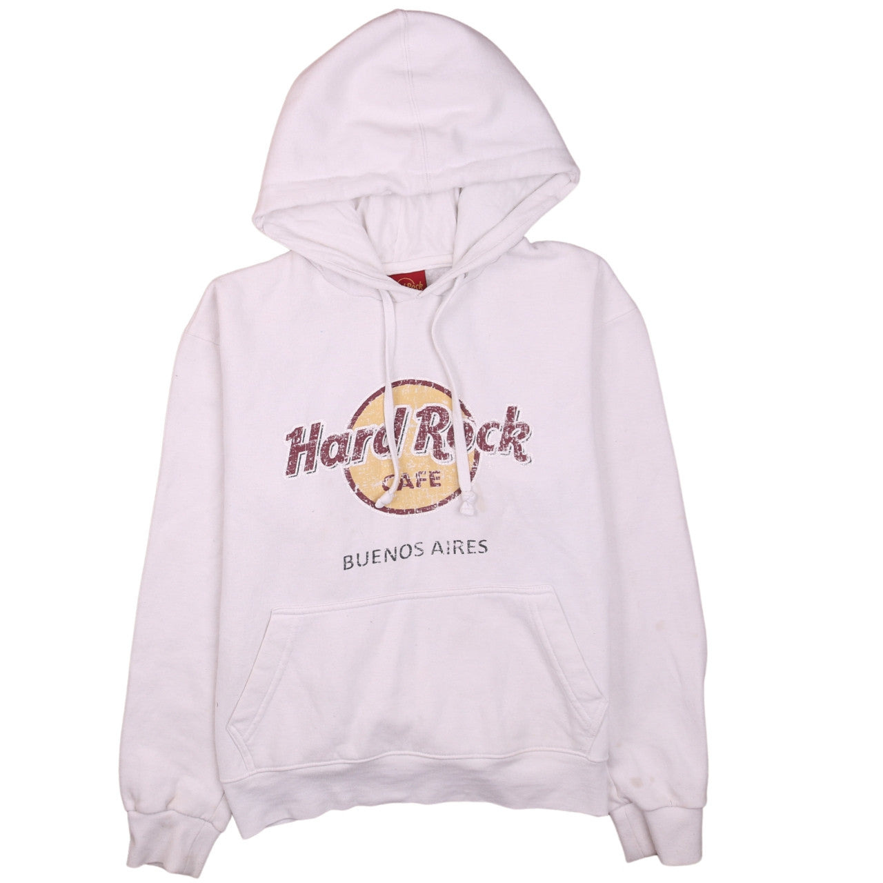 Womens UK Size XS Hard Rock Cafe White Pullover Hoodie