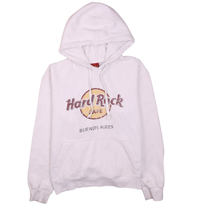 Womens UK Size XS Hard Rock Cafe White Pullover Hoodie