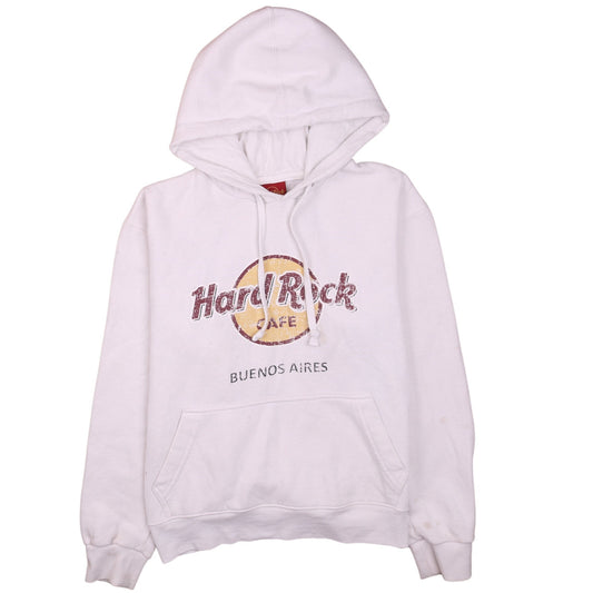 Womens UK Size XS Hard Rock Cafe White Pullover Hoodie