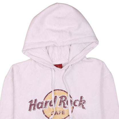 Womens UK Size XS Hard Rock Cafe White Pullover Hoodie