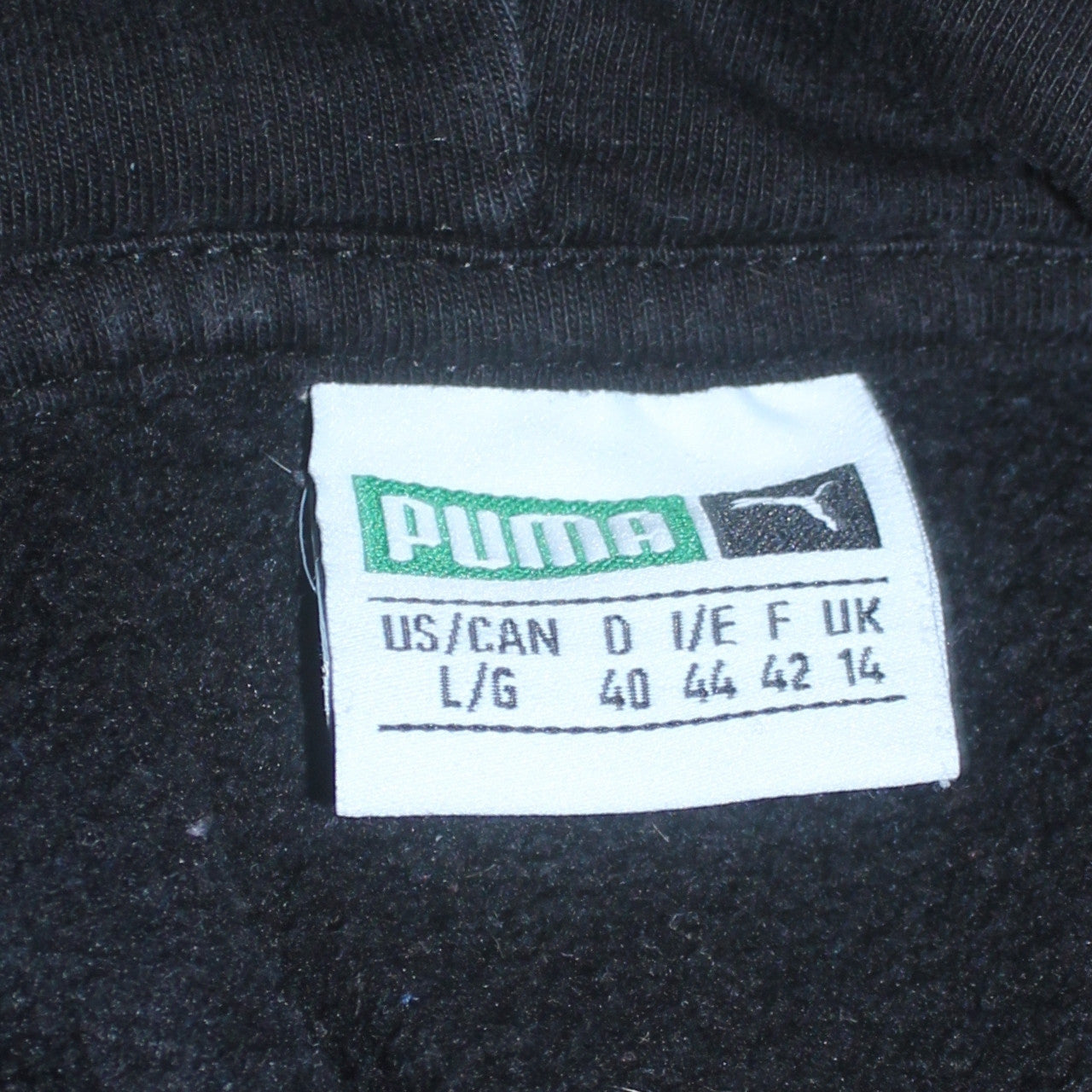 Womens UK Size 14 PUMA Black Pullover Hoodie