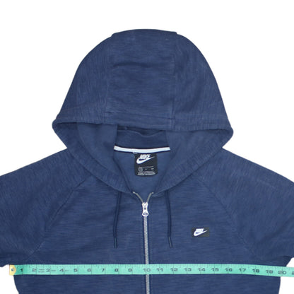 Mens UK Size S Nike Blue Full Zip Hoodie