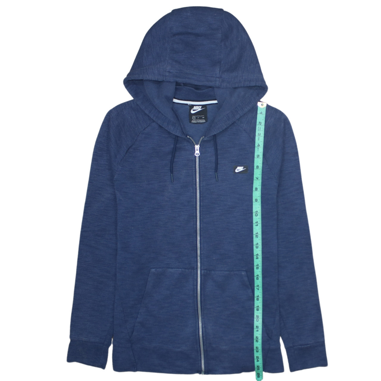 Mens UK Size S Nike Blue Full Zip Hoodie